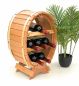 Preview: DanDiBo Weinregal Holz Stehend Weinfass 6 Flaschen Natur Flaschenregal Flaschenhalter Fass