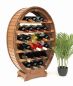 Preview: DanDiBo Weinregal Holz Stehend Weinfass 24 Flaschen Braun Flaschenregal Flaschenhalter Fass