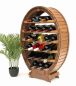 Preview: DanDiBo Weinregal Holz Stehend Weinfass 24 Flaschen Braun Flaschenregal Flaschenhalter Fass