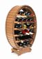 Preview: DanDiBo Weinregal Holz Stehend Weinfass 24 Flaschen Braun Flaschenregal Flaschenhalter Fass