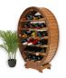 Preview: DanDiBo Weinregal Holz Stehend Weinfass 24 Flaschen Braun Flaschenregal Flaschenhalter Fass