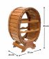 Preview: DanDiBo Weinregal Holz Stehend Weinfass 6 Flaschen Braun gebeizt Flaschenregal Flaschenhalter Fass