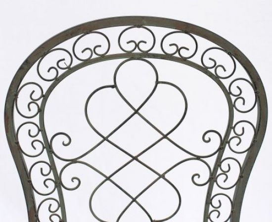 Preview: DanDiBo Gartenstuhl Metall Malega Patina 12185 Metallstuhl Stuhl Garten Vintage Eisen Nostalgie Eisenstuhl Antik