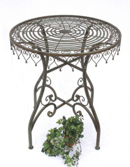 Preview: DanDiBo seating group iron garden antique bistro set Malega bistro table with 2 chairs foldable metal garden table