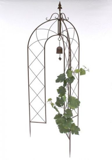 Preview: Rankhilfe mit Glocke 120264 faltbar Rankgitter H-172cm D-70cm Kletterhilfe Zaun