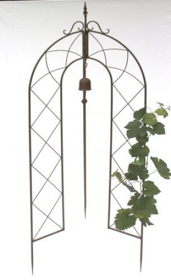 Rankhilfe mit Glocke 120264 faltbar Rankgitter H-172cm D-70cm Kletterhilfe Zaun