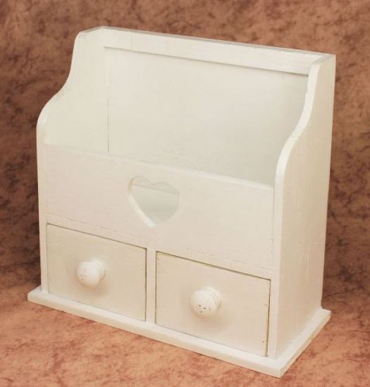 Minikommode Kommode mit 2 Schubladen 12236 Regal 28cm Schmuckkasten Shabby Regal