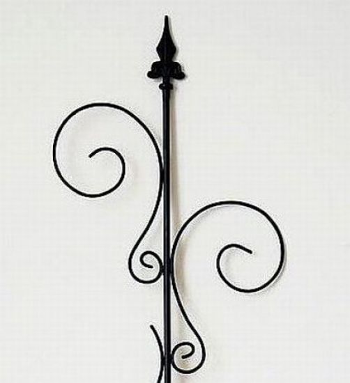 Preview: Rankhilfe mit 2 Halter Rankgitter aus Metall H-145cm B-30cm Kletterhilfe 2 Haken