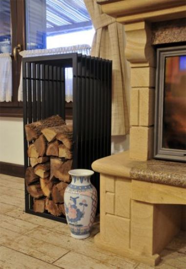 Kaminholzregal D-Stil Kaminholzständer 100cm Holzkorb Kaminholzhalter Holzregal