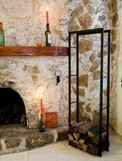 Preview: Kaminholzregal XXL Kaminholzständer 150cm Holzkorb Kaminholzhalter Holzregal