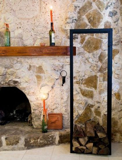 Preview: Kaminholzregal XXL Kaminholzständer 150cm Holzkorb Kaminholzhalter Holzregal