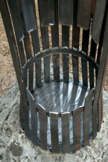 Preview: Feuersäule Albero Feuerkorb 80002 Feuerschale 60cm Metall Feuerstelle Säule