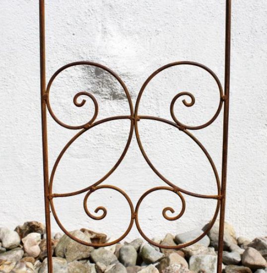 Preview: Rankhilfe mit Glocke 120697 Rankgitter aus Metall H-93cm B-21cm Kletterhilfe