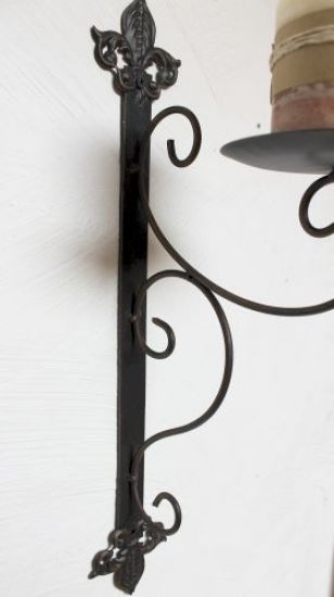 Preview: Wandkerzenhalter 12111 Kerzenhalter aus Metall Wandleuchter 47cm Kerzenleuchter