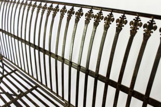 Preview: Bank Finca 063-JO 3-Sitzer aus Metall Gartenbank Sitzbank Baumbank 153cm Braun