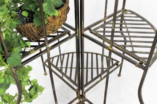 Preview: Blumentreppe 167cm Blumenregal 110243 Blumenständer Pflanzenständer Regal Braun