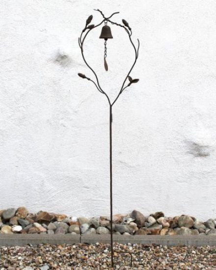 Preview: Rankhilfe mit Glocke JD2-12020 Rankgitter aus Metall H-130cm B-28cm Kletterhilfe