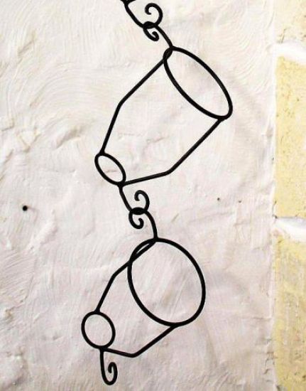 Preview: Flaschenhalter 95206 zum hängen 5-Tlg. 110cm a. Metall Flaschenständer Weinregal