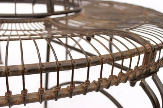 DanDiBo Rundbank Metall wetterfest Braun Ø 150 cm Baumbank JC112404 Gartenbank Parkbank Sitzbank