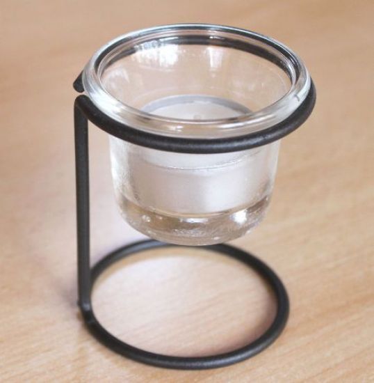 Preview: Teelichthalter 11151A Kerzenhalter H-9cm D-6,5cm Teelicht Windlicht Teelichtglas
