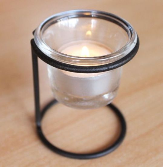 Teelichthalter 11151A Kerzenhalter H-9cm D-6,5cm Teelicht Windlicht Teelichtglas