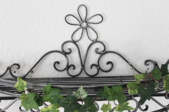 Preview: Wandregal 09919 Wandkonsole 50cm Küchenregal aus Metall Topfhänger Kräuterregal