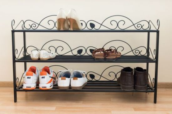 Preview: Schuhregal Mi-3 Regal 92cm Schuhschrank 21235 Schuhablage Metall Schmiedeeisen