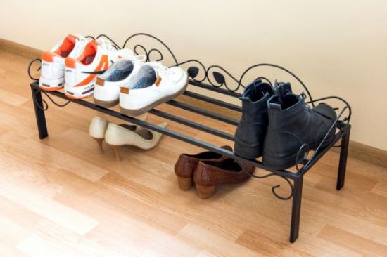 Preview: Schuhregal Mi-1 Regal 92cm Schuhschrank 21237 Schuhablage Metall Schmiedeeisen