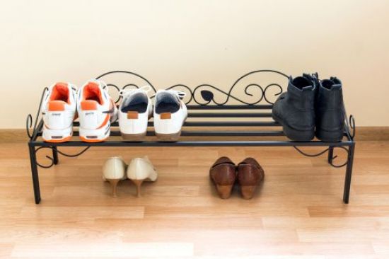 Preview: Schuhregal Mi-1 Regal 92cm Schuhschrank 21237 Schuhablage Metall Schmiedeeisen