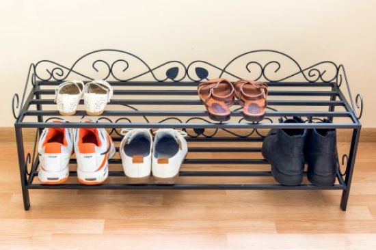 Preview: Schuhregal Mi-2 Regal 92cm Schuhschrank 21236 Schuhablage Metall Schmiedeeisen