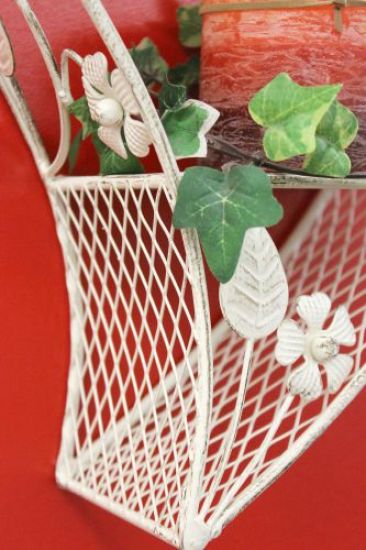 Wandregal Herz 131086 aus Metall 43cm Sammlervitrine Wandkonsole Regal Setzkasten