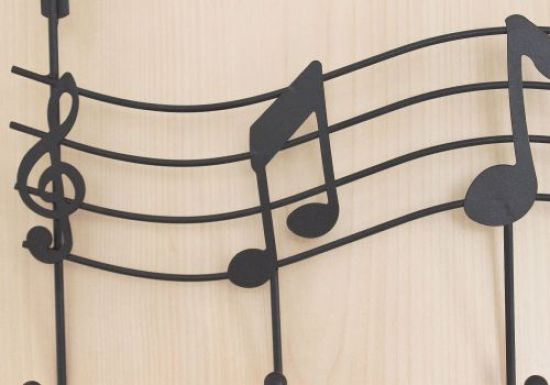 Preview: Türgarderobe Melody 131019 Schwarz Türhaken 42cm Garderobe Kleiderhaken Haken Hakenleiste