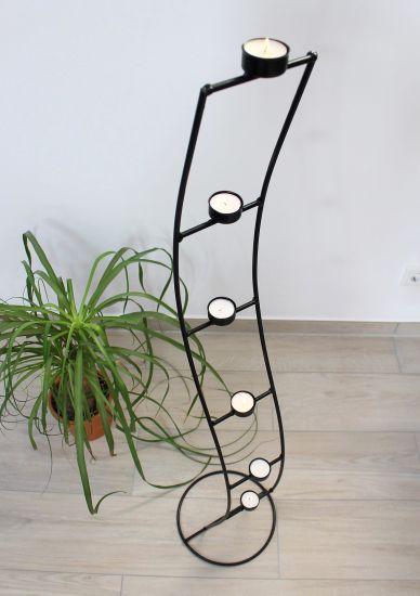 Preview: Teelichthalter SW102 aus Metall 120 cm Kerzenleuchter Kerzenhalter Kerzenständer Teelichtständer Teelicht
