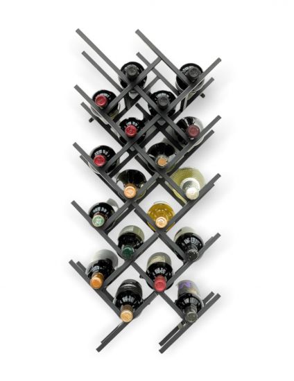 DanDiBo 2er Set Weinregal Metall Schwarz Wand erweiterbar für 18 Flaschen Acord Flaschenregal 96279 Flaschenständer Weinflaschenhalter Flaschenhalter