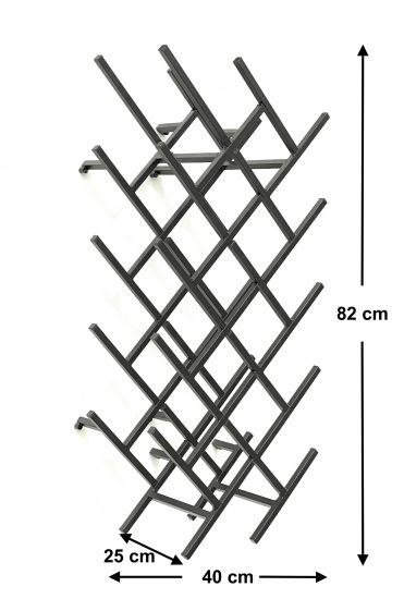 DanDiBo 2er Set Weinregal Metall Schwarz Wand erweiterbar für 18 Flaschen Acord Flaschenregal 96279 Flaschenständer Weinflaschenhalter Flaschenhalter