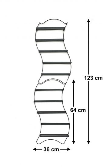 Preview: DanDiBo 2er Set Weinregal Metall Schwarz Wand erweiterbar für 10 Flaschen Lento Flaschenregal 96270 Flaschenständer Weinflaschenhalter Flaschenhalter