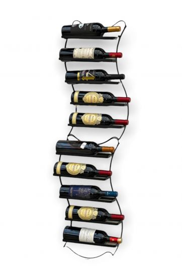 DanDiBo 2er Set Weinregal Metall Schwarz Wand erweiterbar für 10 Flaschen Lento Flaschenregal 96270 Flaschenständer Weinflaschenhalter Flaschenhalter