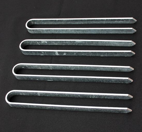 Preview: DanDiBo 4 Stück Bodenanker verzinkt XL Erdanker für Rosenbogen 30 cm Heringe Erdspieß Bodenspieß Befestigung Verankerungs-Set