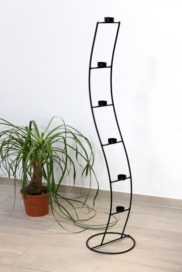 Preview: Teelichthalter SW102 aus Metall 120 cm Kerzenleuchter Kerzenhalter Kerzenständer Teelichtständer Teelicht