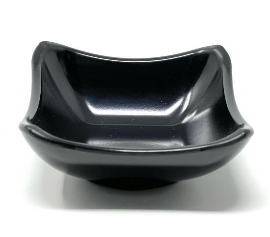 Preview: 4x Dip Bowls Melamine Set Black 755 Snack Bowl Serving Bowl Small Mini Sauce Bowls Soya