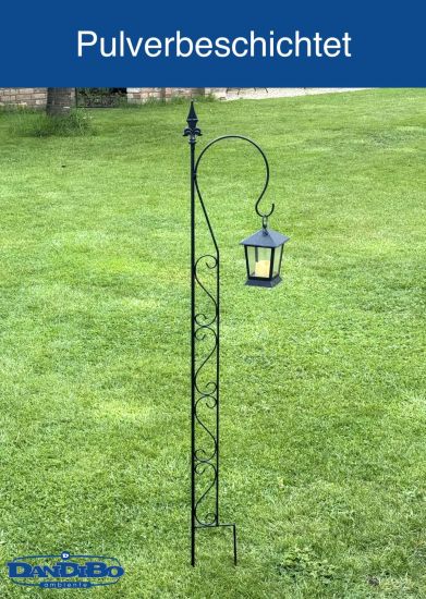 DanDiBo Rankhilfe Garten Metall mit 1 Halter Schwarz Rankgitter für Kletterpflanzen 145 cm Kletterhilfe mit Haken