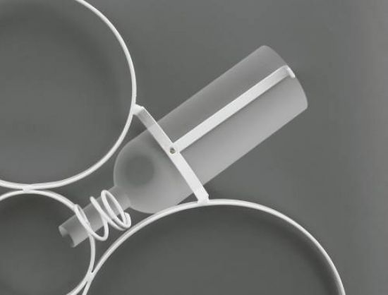 Preview: Weinregal "White Mystery" Flaschenständer Metall 80cm Flaschenha