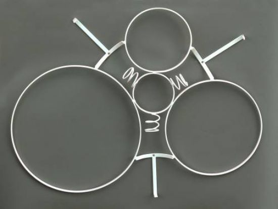 Preview: Weinregal "White Mystery" Flaschenständer Metall 80cm Flaschenha