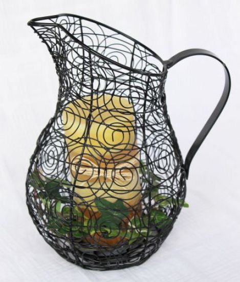 Preview: Kerzenständer Kanne 26cm Kerzenleuchter 75010 Kerzenhalter Krug Wasserkrug