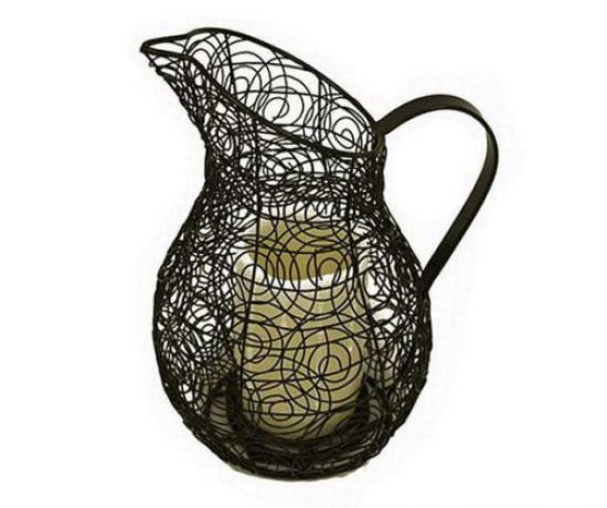 Kerzenständer Kanne 26cm Kerzenleuchter 75010 Kerzenhalter Krug Wasserkrug