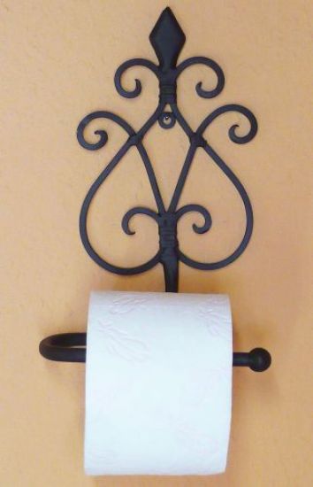 Preview: Toilettenrollenhalter 92083 Toilettenpapierhalter 26cm aus Metall Wandhalter