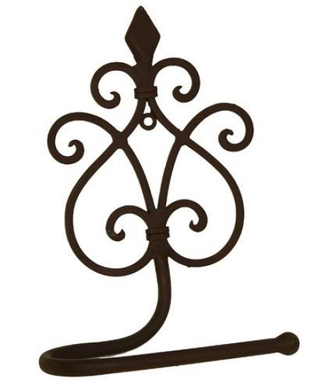 Preview: Toilettenrollenhalter 92083 Toilettenpapierhalter 26cm aus Metall Wandhalter