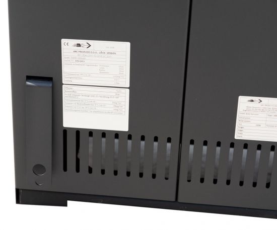 Kaminofen ABC Quadro Black Holzofen 9,5 kW mit Mehrfachbelegung Kamin Ofen Holzofen Holz Werkstattofen Heizofen