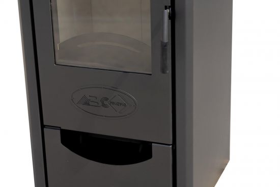 Kaminofen ABC Quadro Black Holzofen 9,5 kW mit Mehrfachbelegung Kamin Ofen Holzofen Holz Werkstattofen Heizofen