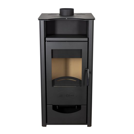 Preview: Kaminofen ABC Quadro Black Holzofen 9,5 kW mit Mehrfachbelegung Kamin Ofen Holzofen Holz Werkstattofen Heizofen